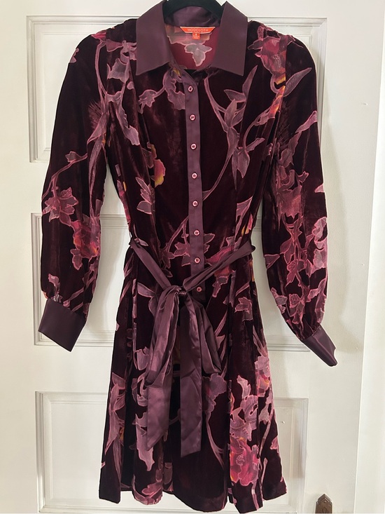 Modcloth Dresses & Skirts - ModCloth Burgundy Velvet Dress with Slip - Size S